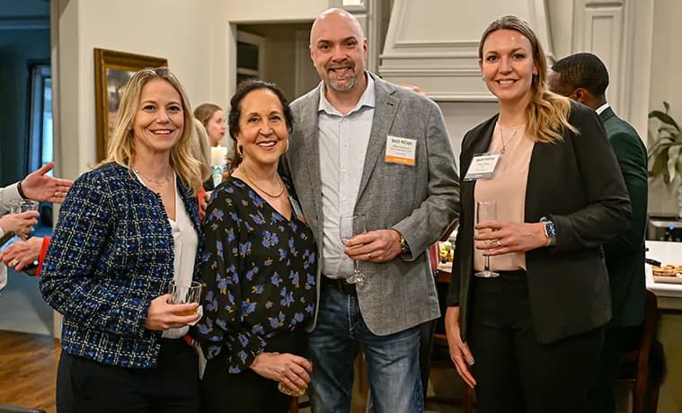 Technology executives networking at a Tech Allies event